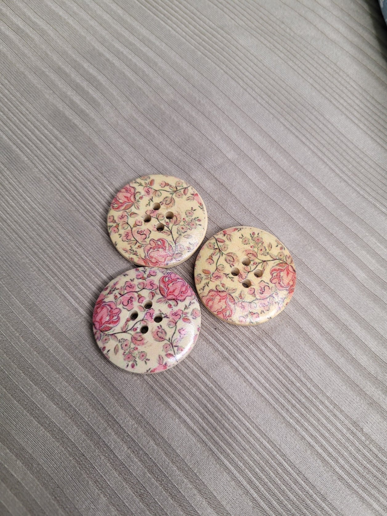 Vintage Boho Painted Buttons 1.18"