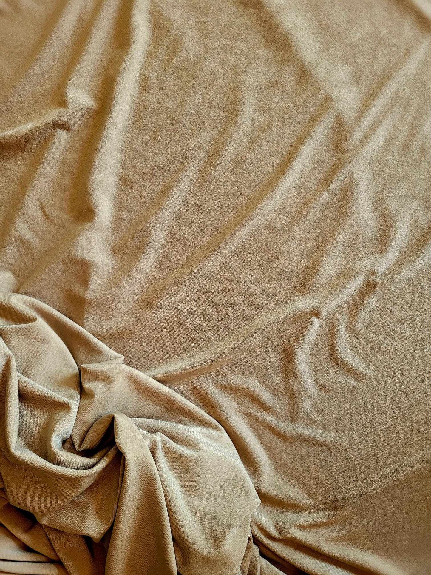 Gold Bronze Double Brushed Jersey Knit Fabric